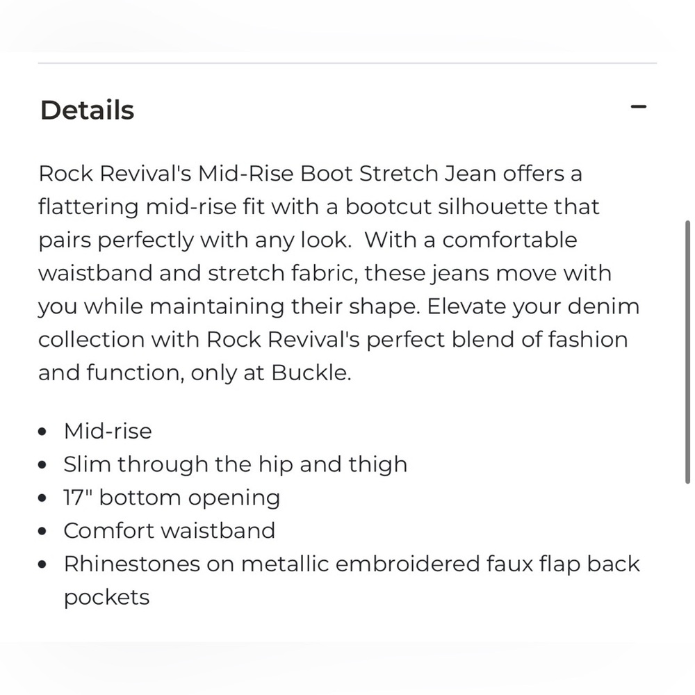 ‼️Rock Revival Womens Bootcut Jeans 26 Nadine‼️ WORN ONCE ‼️RETAIL $179 - Picture 12 of 14